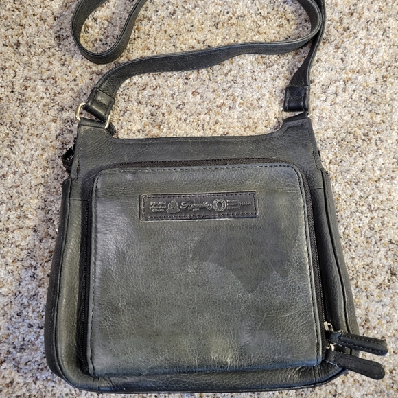 Vintage Fossil Bag Gray 75082 Genuine Leather - Picture 4 of 11